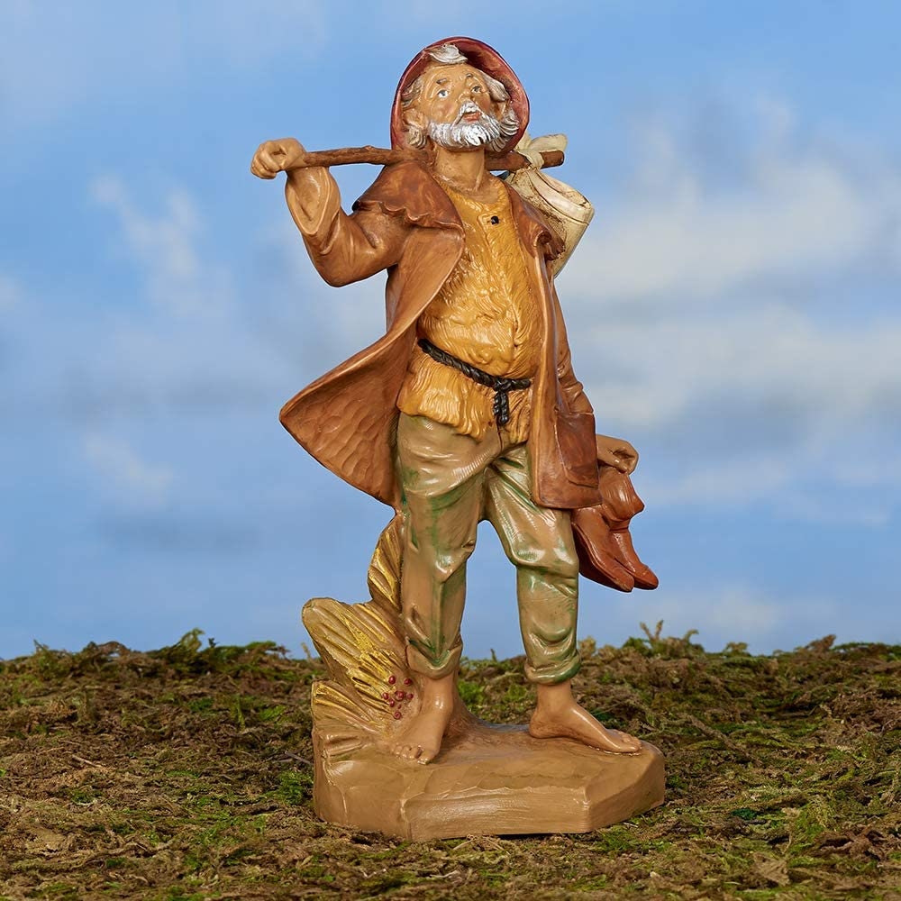 New In Box Fontanini 7.5" Scale Reuben the Traveler 52830