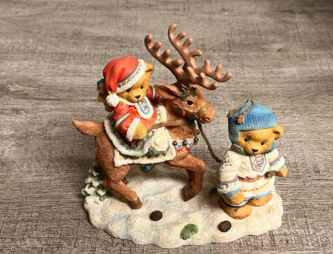 Cherished Teddies by Enesco 1997 4.5" H - Sven And Liv All Paths Lead to Kindness and Friendship 272159