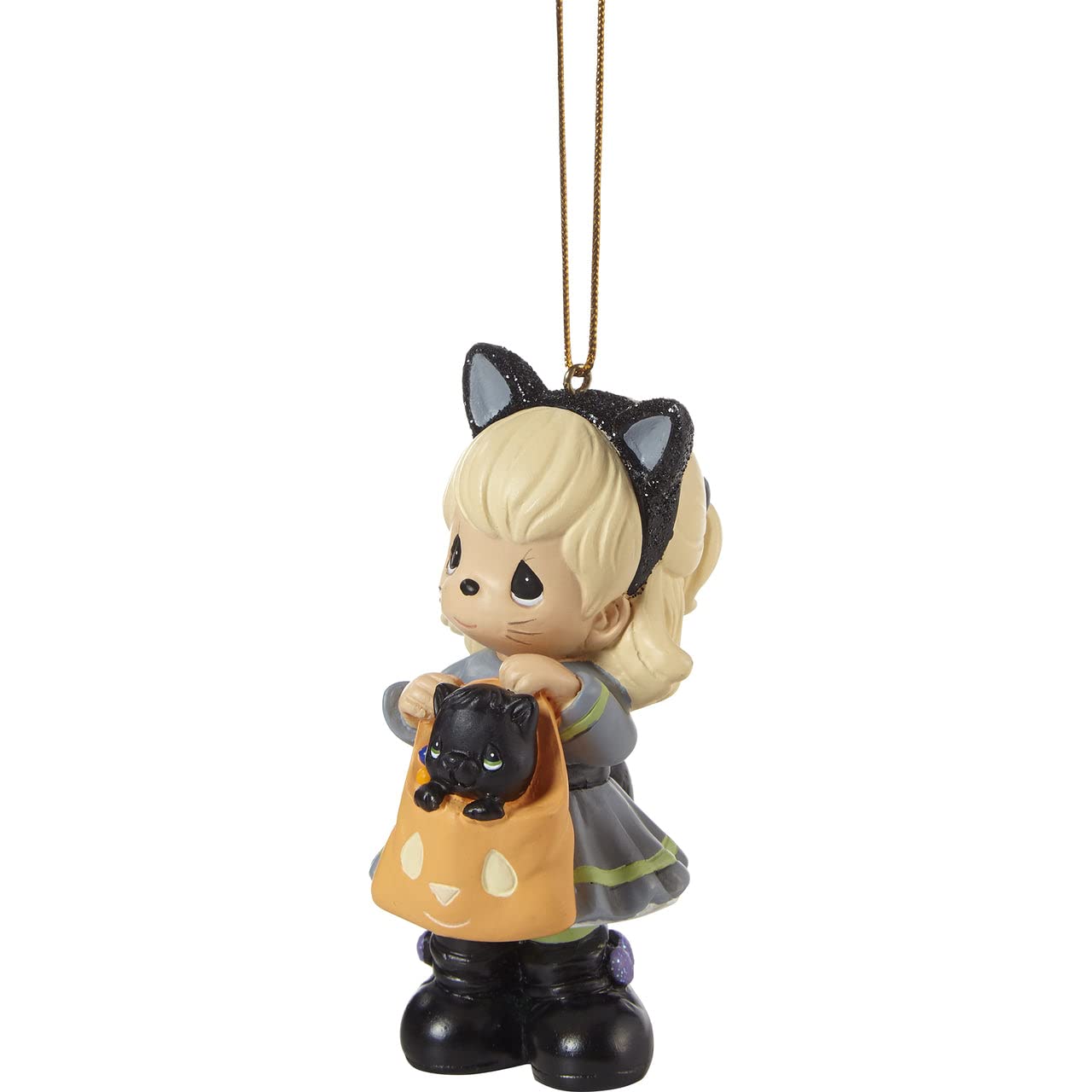 Precious Moments Halloween Ornament | Have A Purr-FECT Halloween Resin Ornament | Cat Costume | Halloween Figurine to Hang