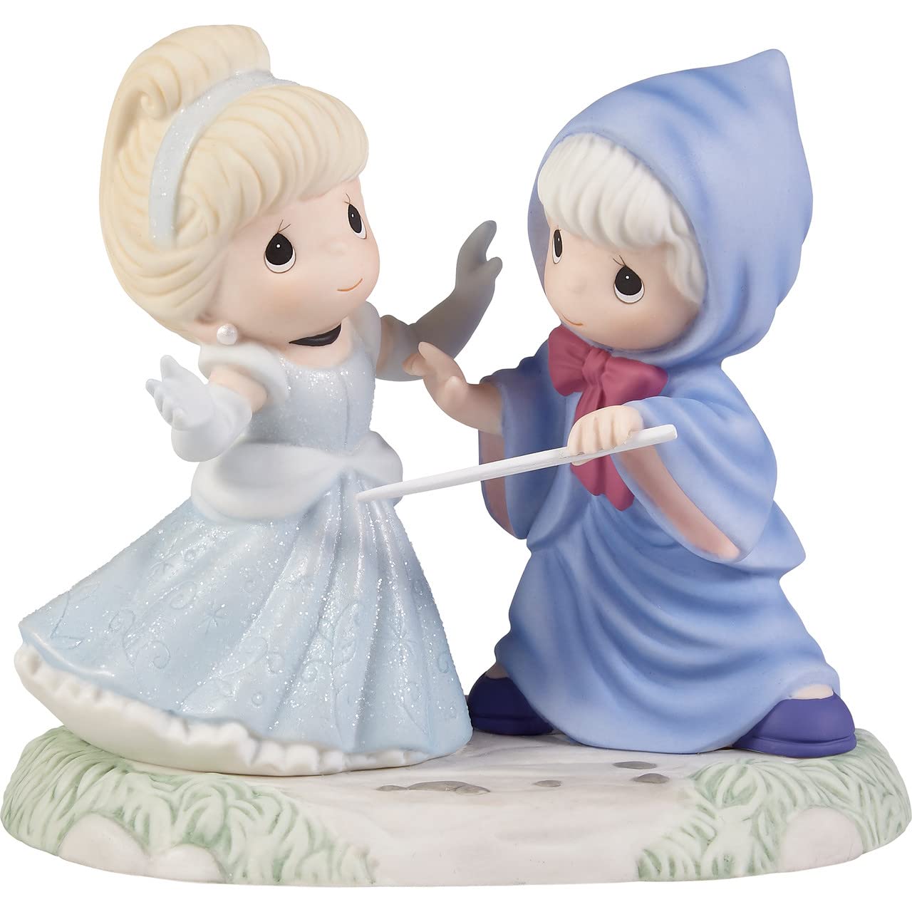 Precious Moments Cinderella Figurine | May All Your Dreams Come True Disney Cinderella Figurine | Cinderella & Fairy Godmother | Disney Decor