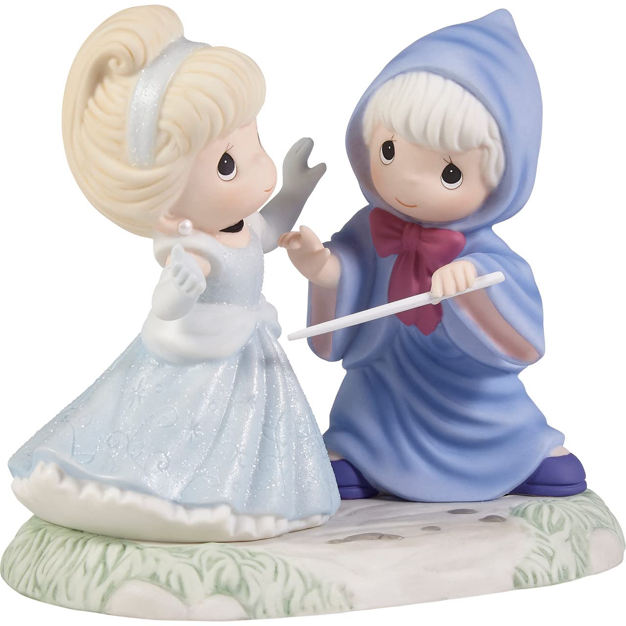 Precious Moments Cinderella Figurine | May All Your Dreams Come True Disney Cinderella Figurine | Cinderella & Fairy Godmother | Disney Decor