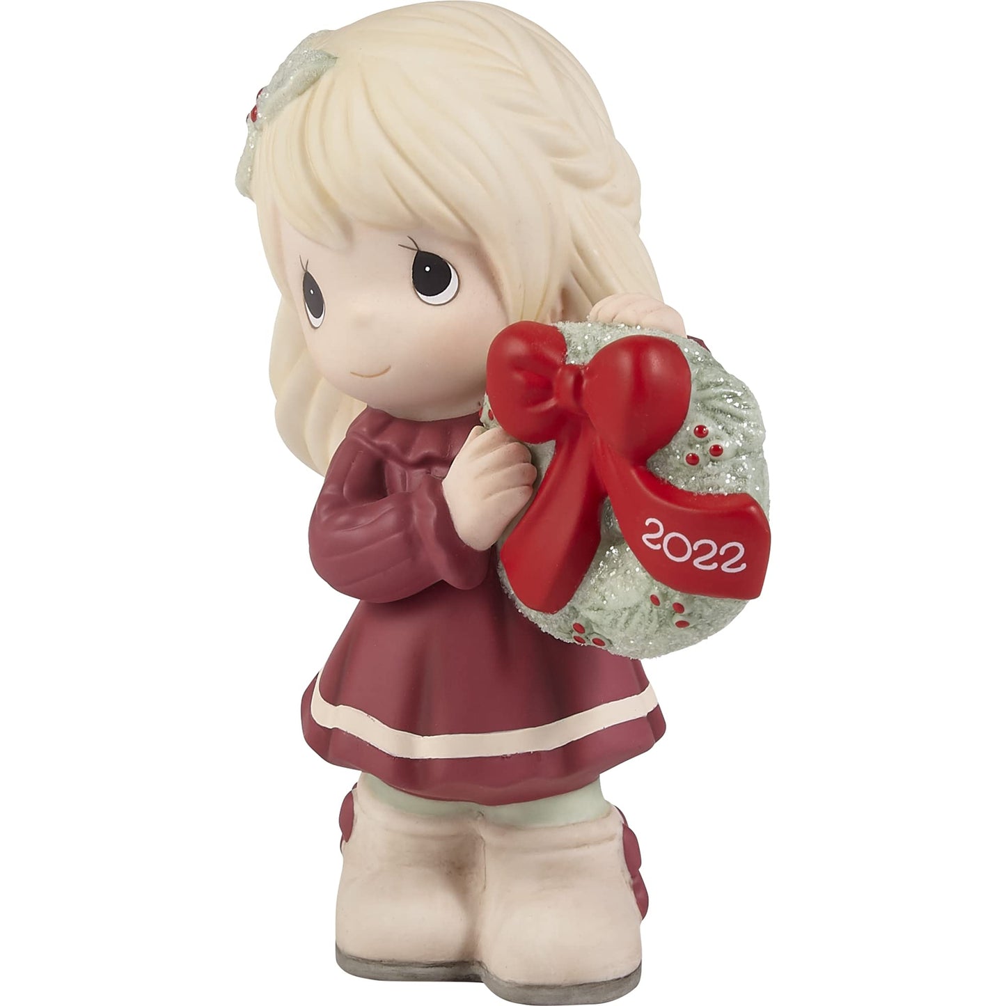 Precious Moments 221001 May Your Christmas Wishes Come True 2022 Dated Bisque Porcelain Figurine