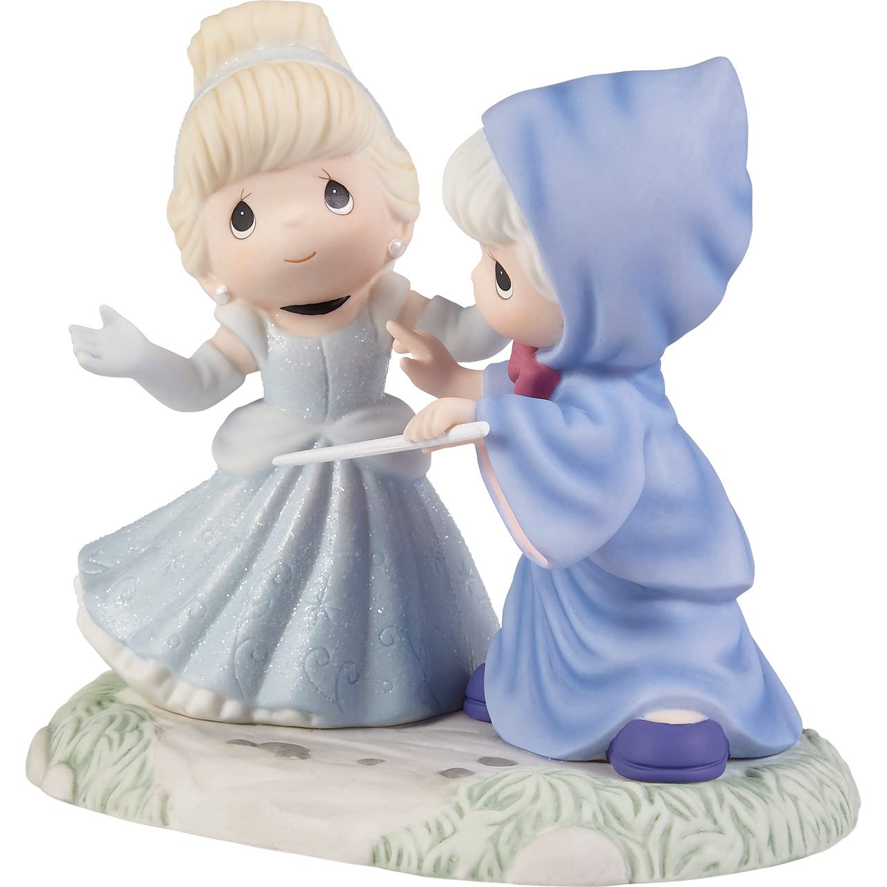 Precious Moments Cinderella Figurine | May All Your Dreams Come True Disney Cinderella Figurine | Cinderella & Fairy Godmother | Disney Decor