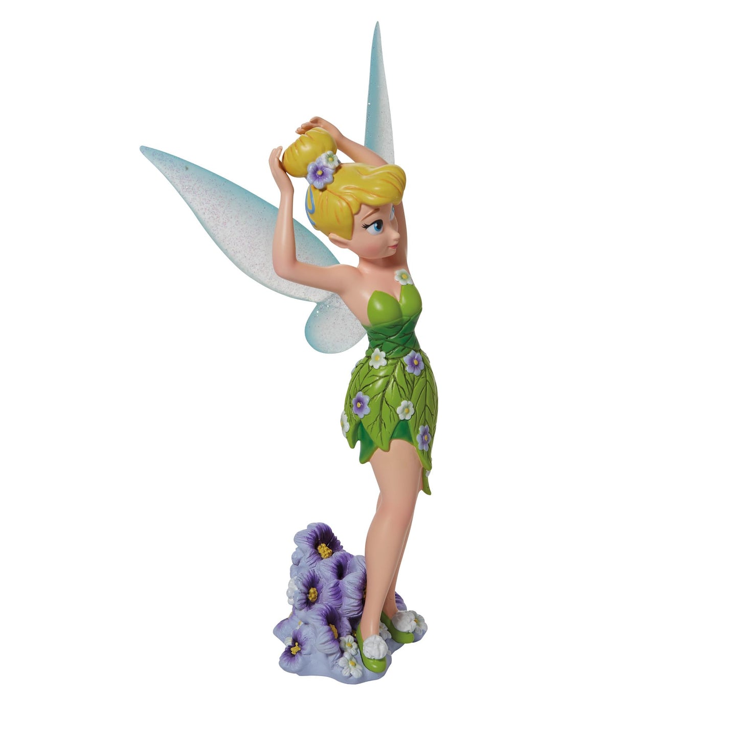 Enesco Disney Showcase Botanical Tinker Bell in Pansies Figurine, 8.11 Inch, Multicolor