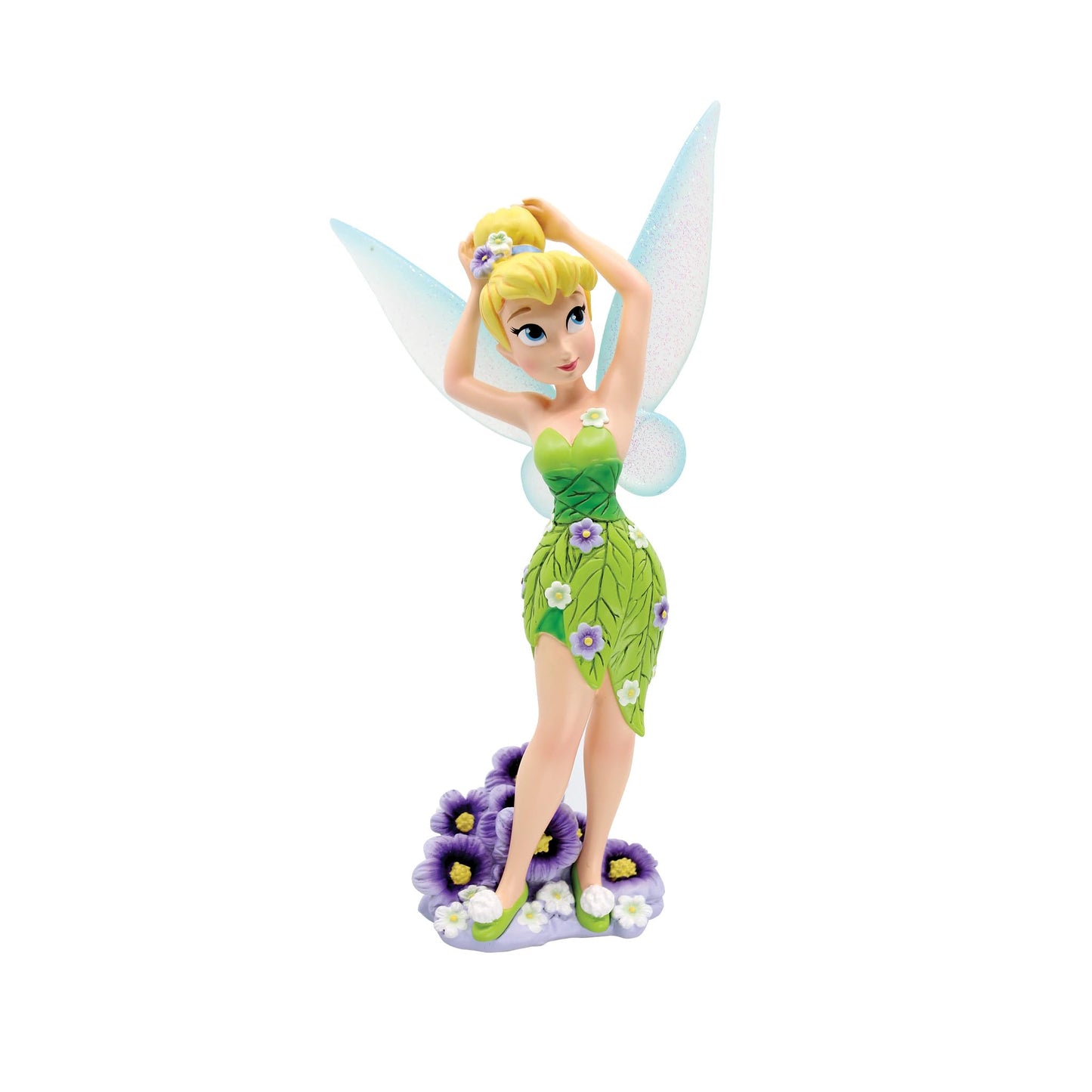 Enesco Disney Showcase Botanical Tinker Bell in Pansies Figurine, 8.11 Inch, Multicolor