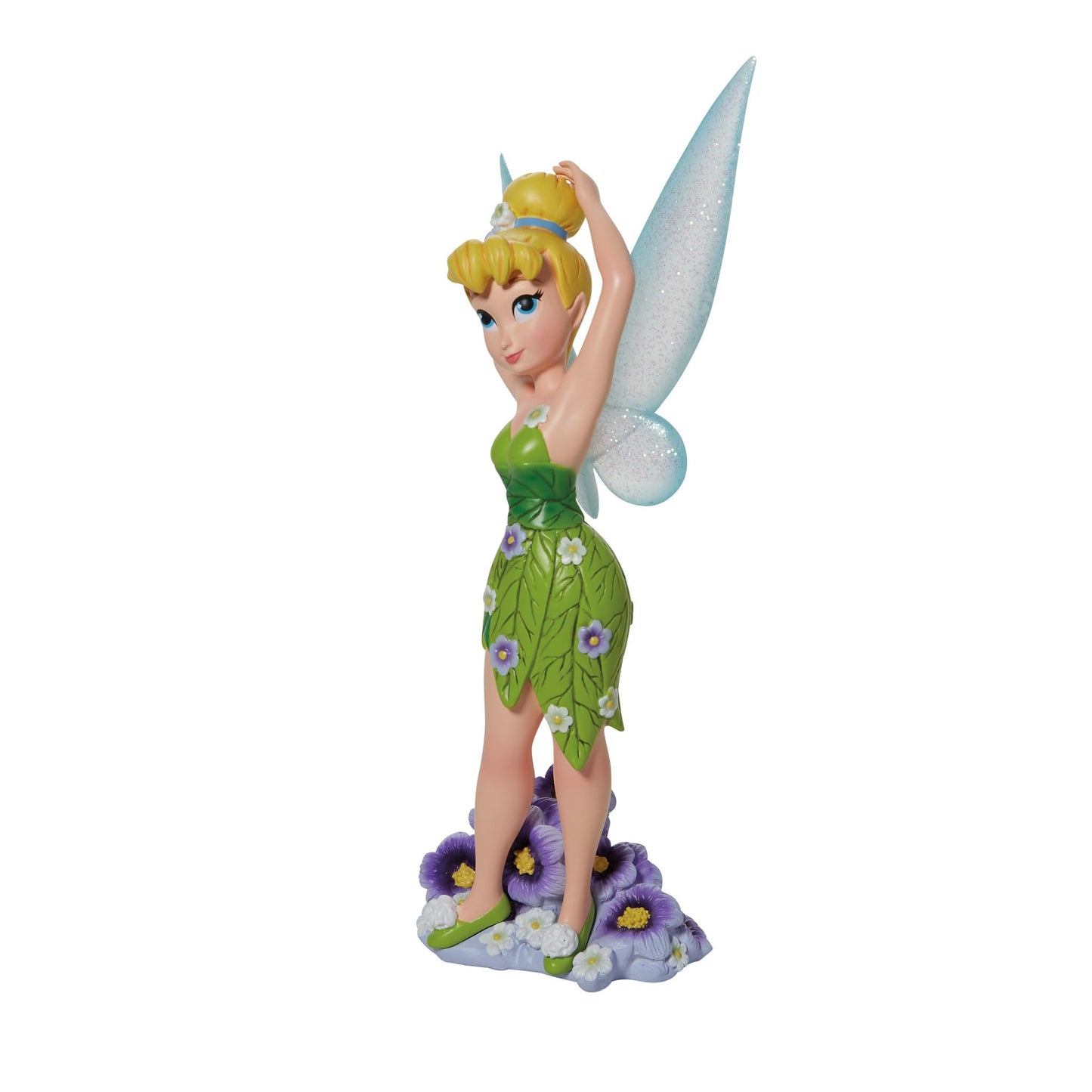 Enesco Disney Showcase Botanical Tinker Bell in Pansies Figurine, 8.11 Inch, Multicolor