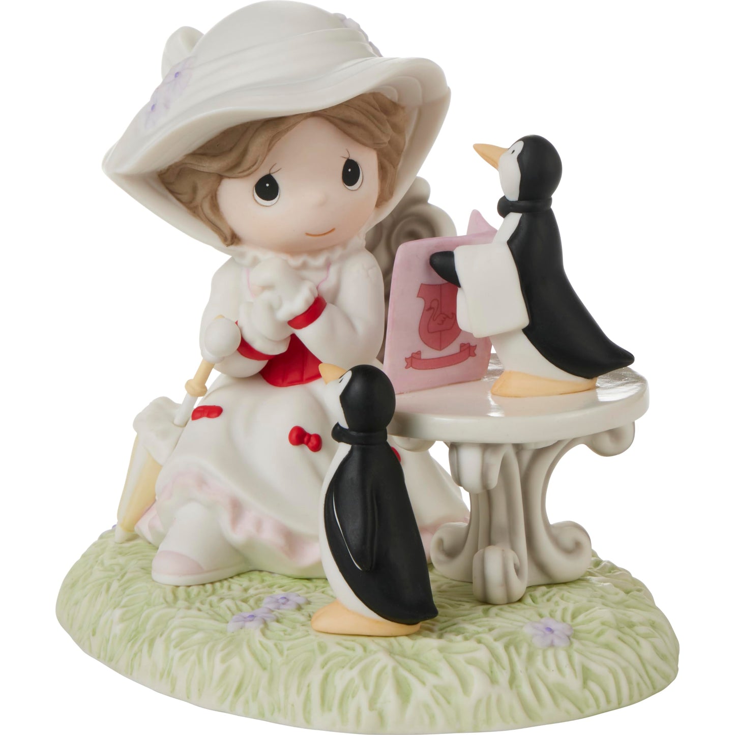 Precious Moments Mary Poppins Figurine | Your Wish Is Always Complementary Disney Mary Poppins Bisque Porcelain Figurine | Disney Figurine | Whimsical | Hand-Painted