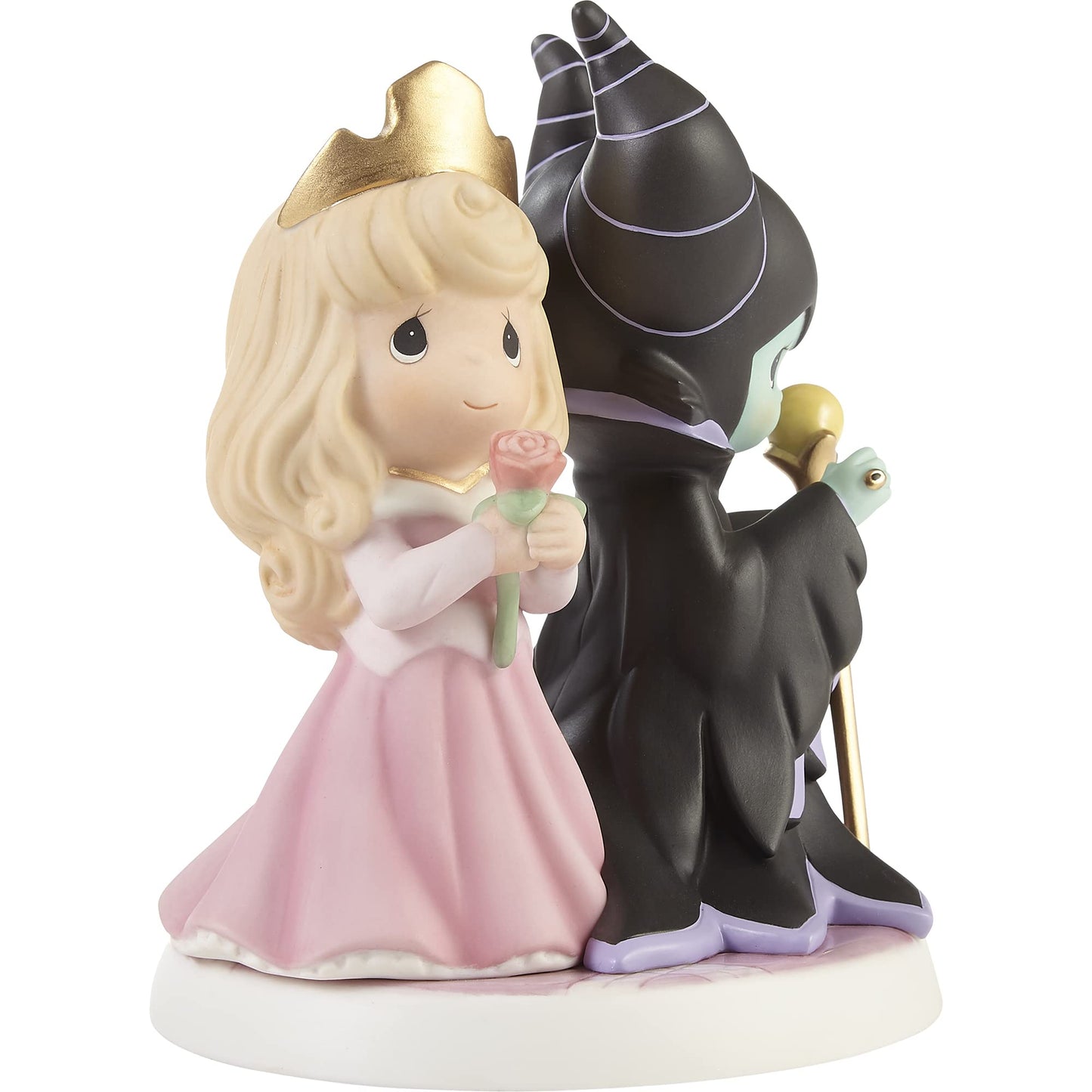 Precious Moments Disney Sleeping Beauty Figurine | May Kindness Abound Bisque Porcelain Figurine | Princess Aurora & Maleficent | Disney Decor