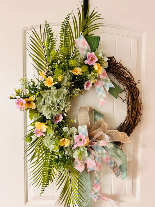 Handcrafted Everyday Door Wreath in Green