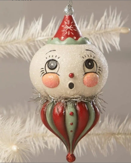 New Johanna Parker Snowman Finial Louie Ornament