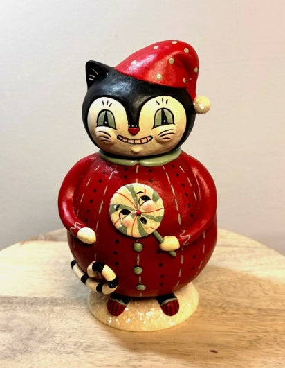 Johanna Parker Christmas Cat Dezzy-Purr Sweet Dreams Jar Container