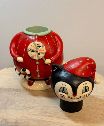 Johanna Parker Christmas Cat Dezzy-Purr Sweet Dreams Jar Container