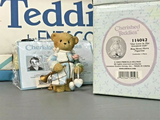 New In Box Cherished Teddies Our Love Is The Greatest Gift 114042