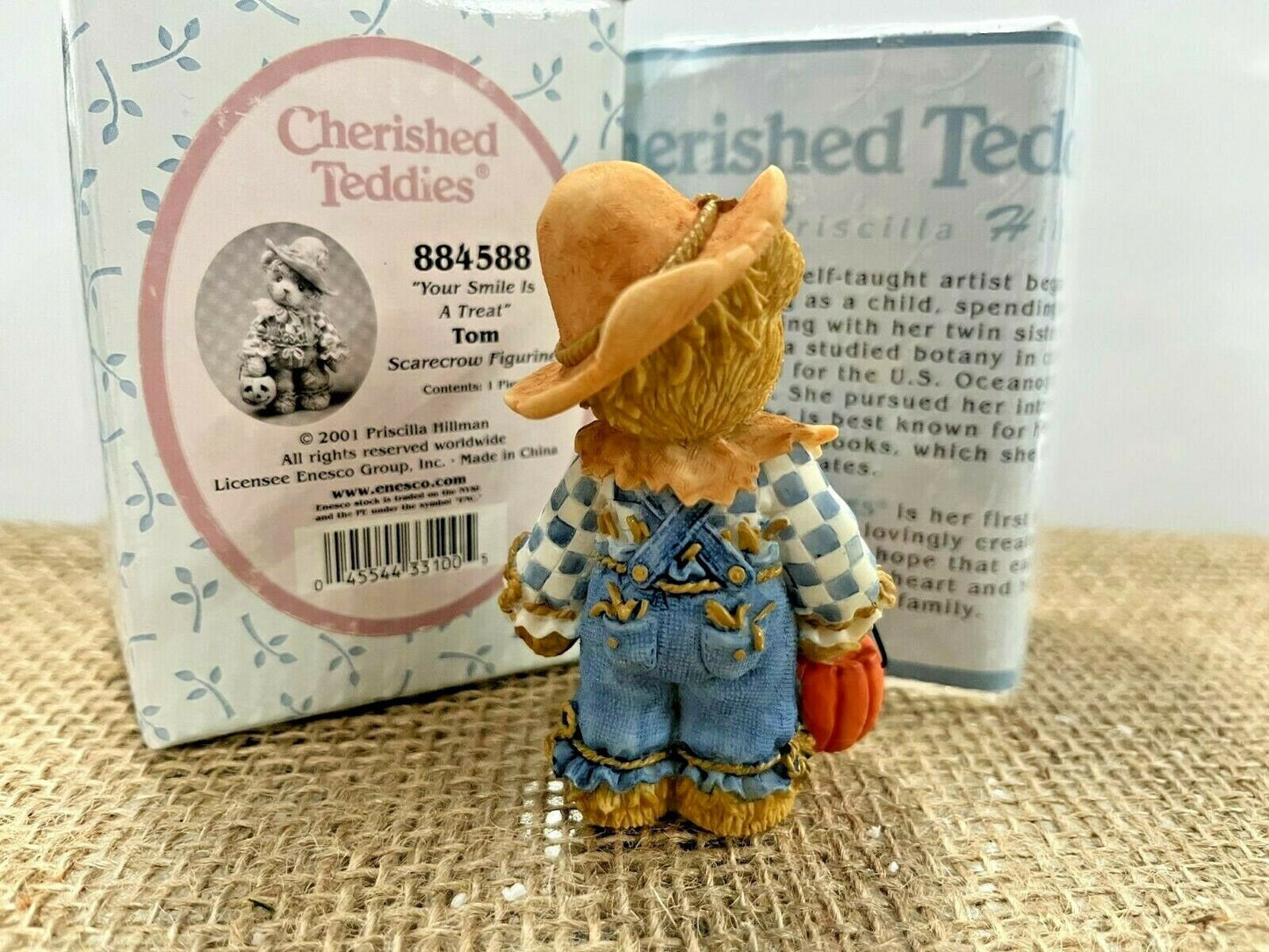 NIB 2001 Cherished Teddies Tom the Scarecrow Your Smile Is a Treat 884588