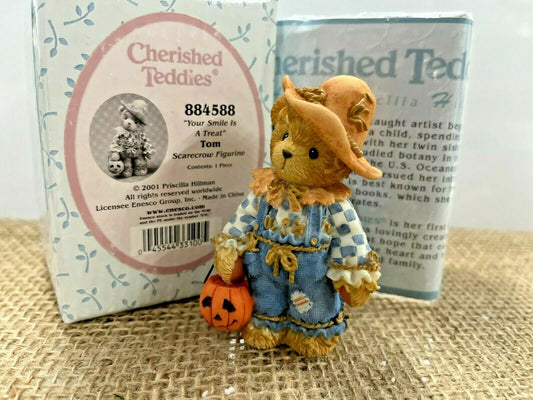 NIB 2001 Cherished Teddies Tom the Scarecrow Your Smile Is a Treat 884588