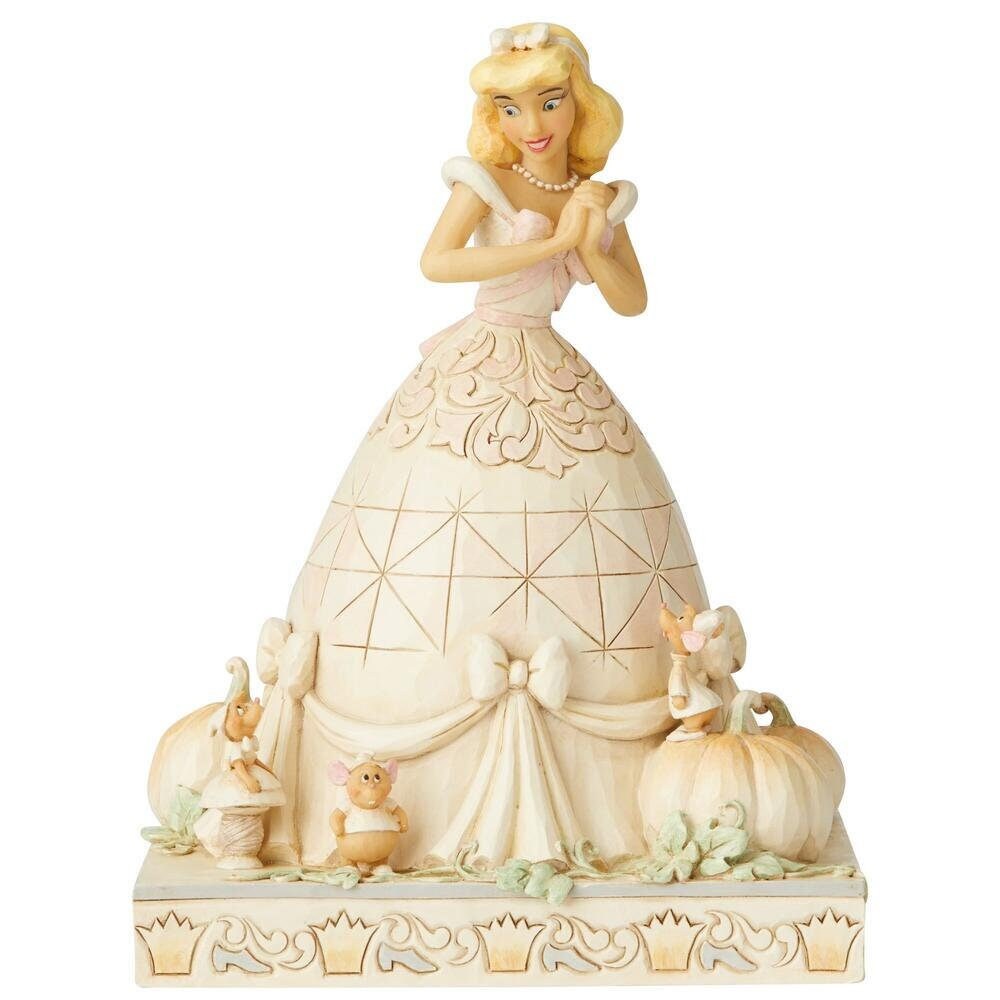 New In Box Jim Shore 8" Cinderella with Mice White Woodland Darling Dreamer 6002816