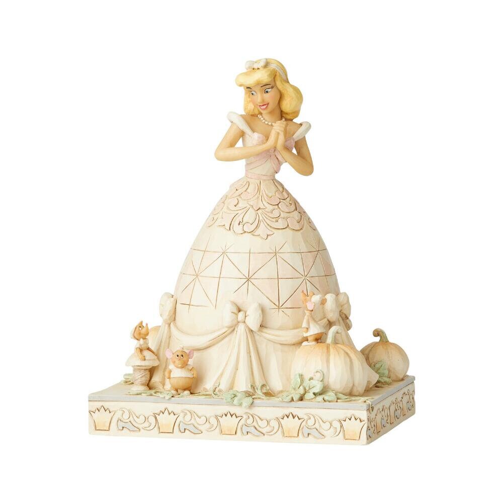 New In Box Jim Shore 8" Cinderella with Mice White Woodland Darling Dreamer 6002816