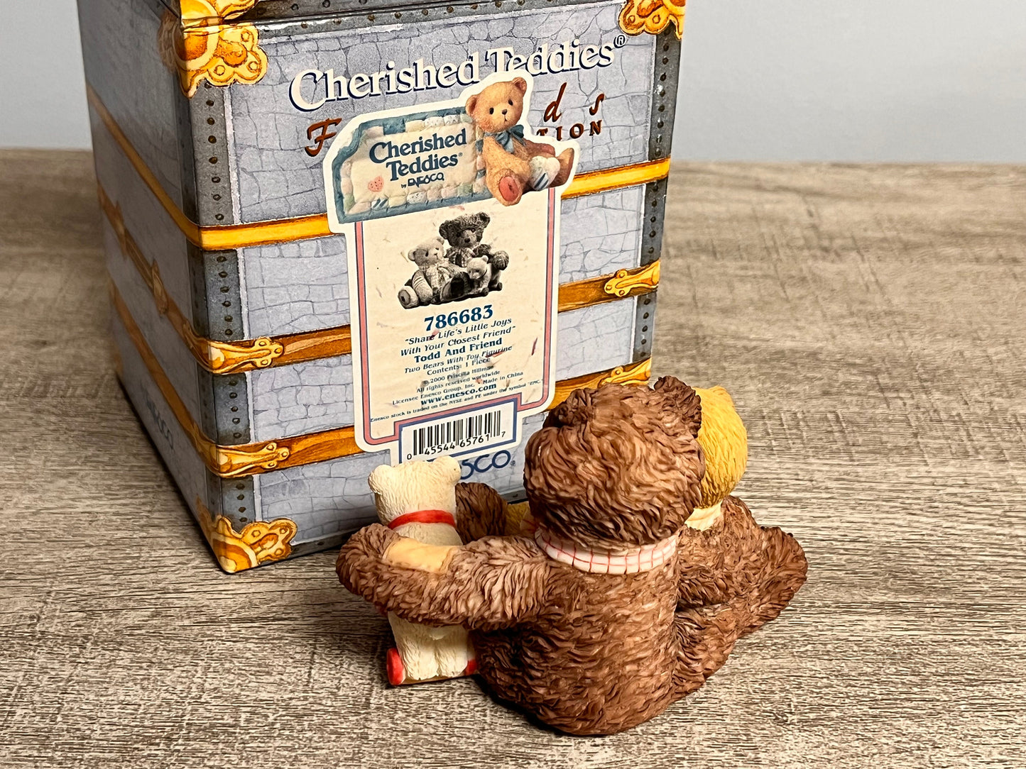 NIB 2000 Cherished Teddies Todd and Friend Share Life's Little 786683