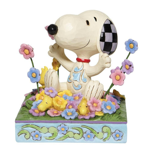 New in box jim shore peanuts snoopy in flowers 6007965