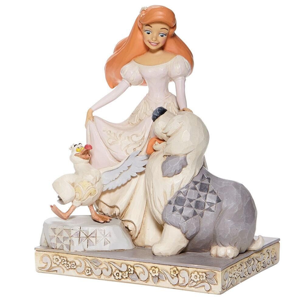 New in box jim shore 7.75&quot; little mermaid white woodland ariel 6008066