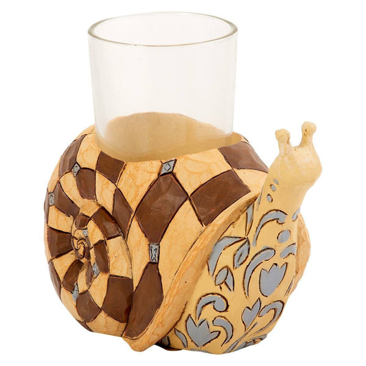 New jim shore snail candle holder