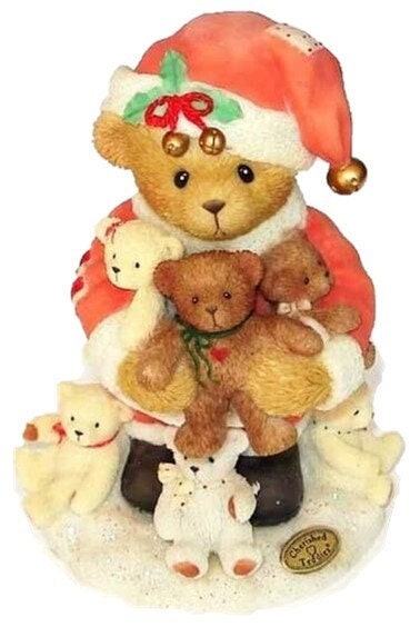 Cherished teddies 2003 stewart santa with bears limited edition 112389