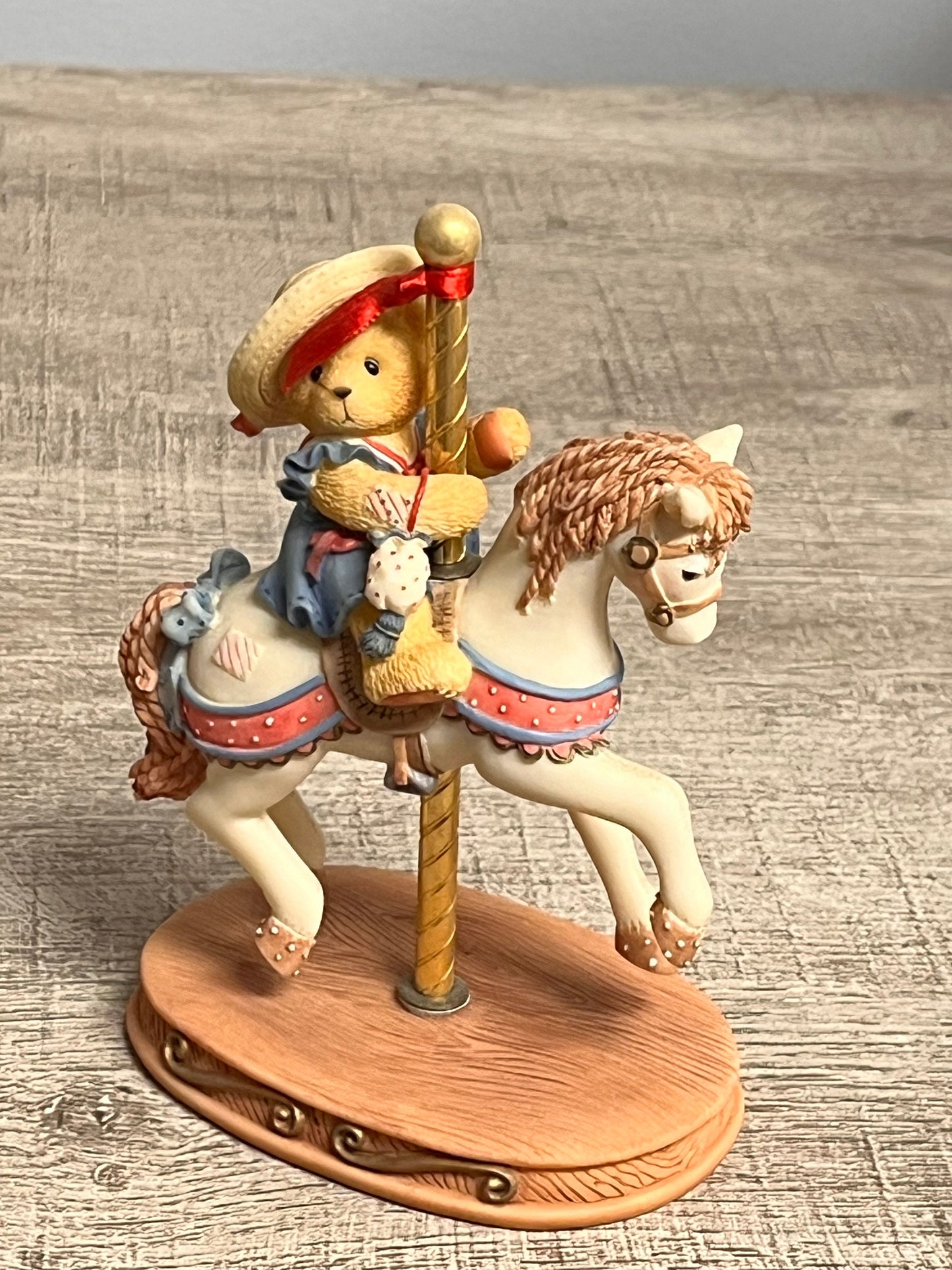 Cherished Teddies by Enesco GINA on Carousel Horse Where Friends Gather 502898