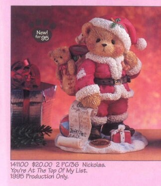 Cherished Teddies by Enesco 1995 Nickolas You're At The Top of My List 141100