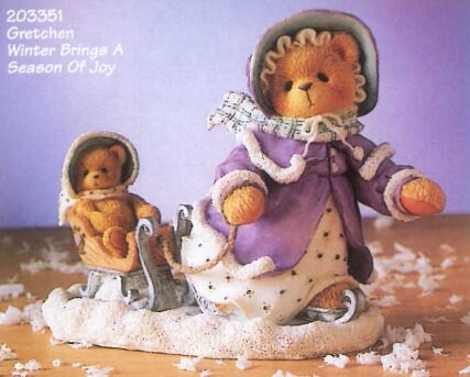 Cherished Teddies by Enesco 1997 Gretchen Winter brings A Season of Joy 203351