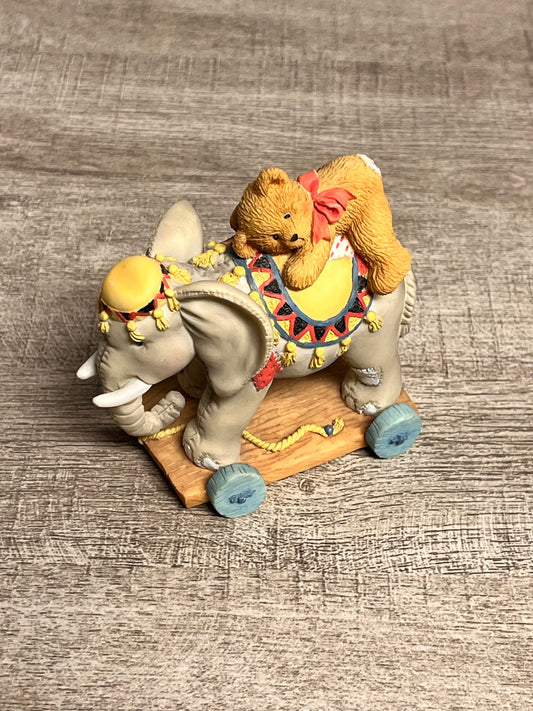 Cherished Teddies by Enesco 1995 Elephant Trunk Full Of Bear Hugs 103977