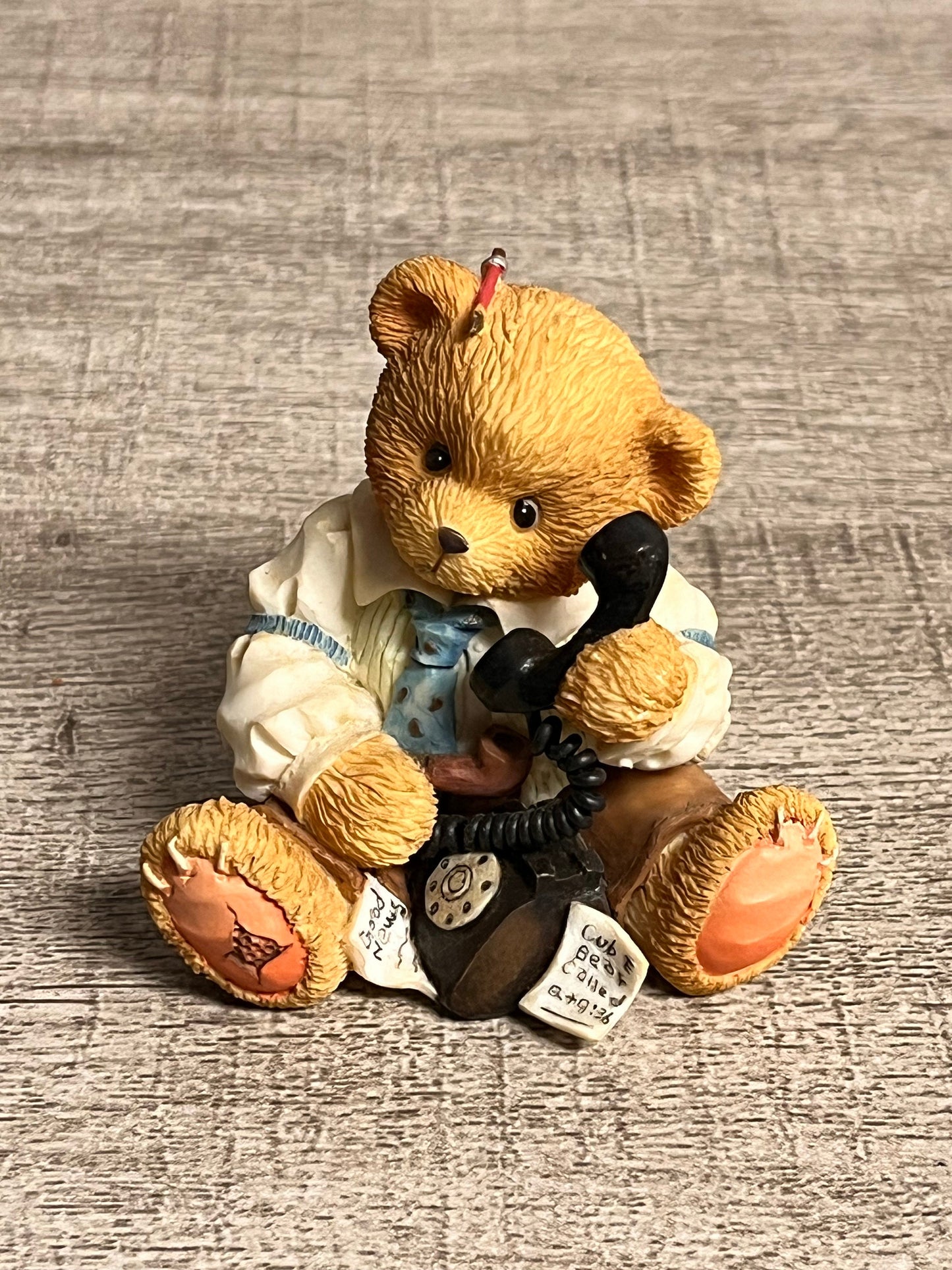 Cherished Teddies by Enesco 1996 R. Harrison Hartford Retired Editor a bear in chief with Yellow Pencil CT002