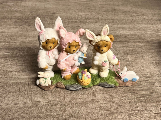 Cherished Teddies by Enesco 2009 Kimberly, Katheryn & Katie Our Friendship Is Hoppin 4015559