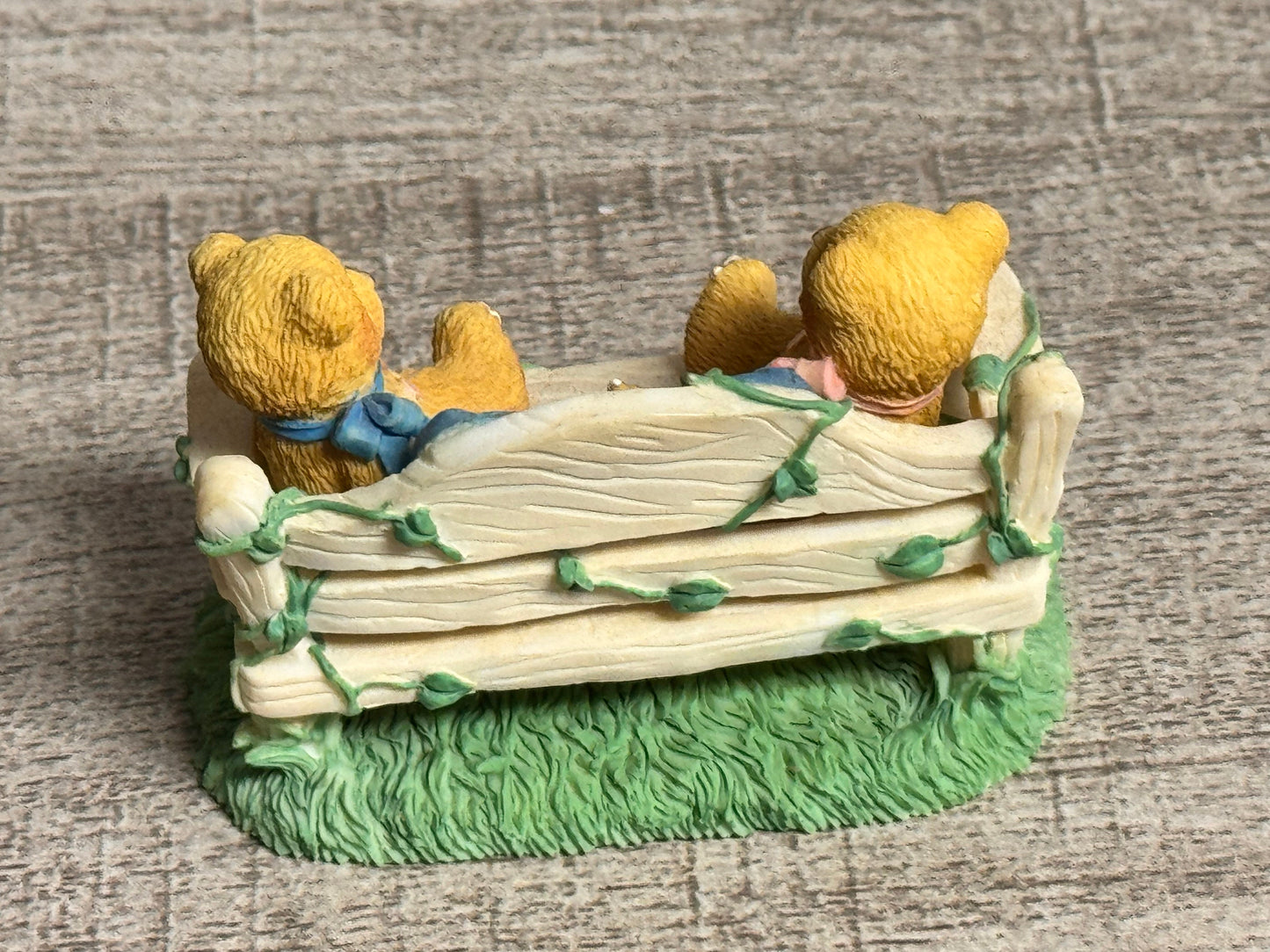 Cherished Teddies by Enesco 1996 Two Bears on Bench Event Figurine CRT240