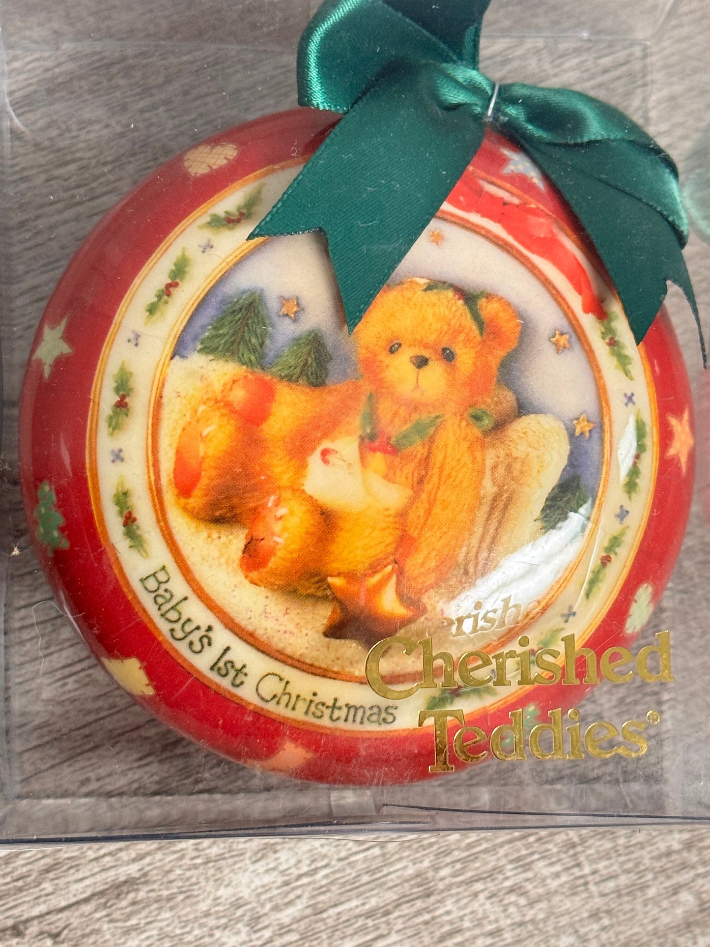 New Cherished Teddies by Enesco 1996 3' Baby First Christmas Orn 282286