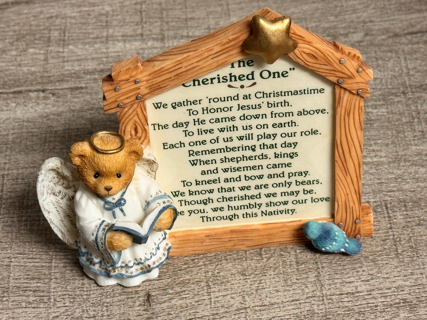 Cherished Teddies by Enesco 1996 Nativity Prayer Plaque 176362S