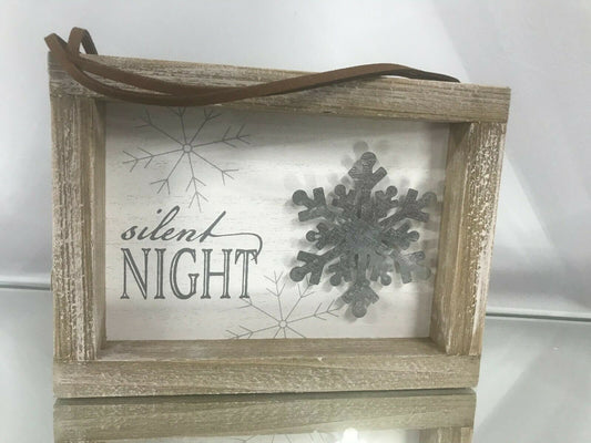 New Natural Wooded Frame - Silent Night Ornament