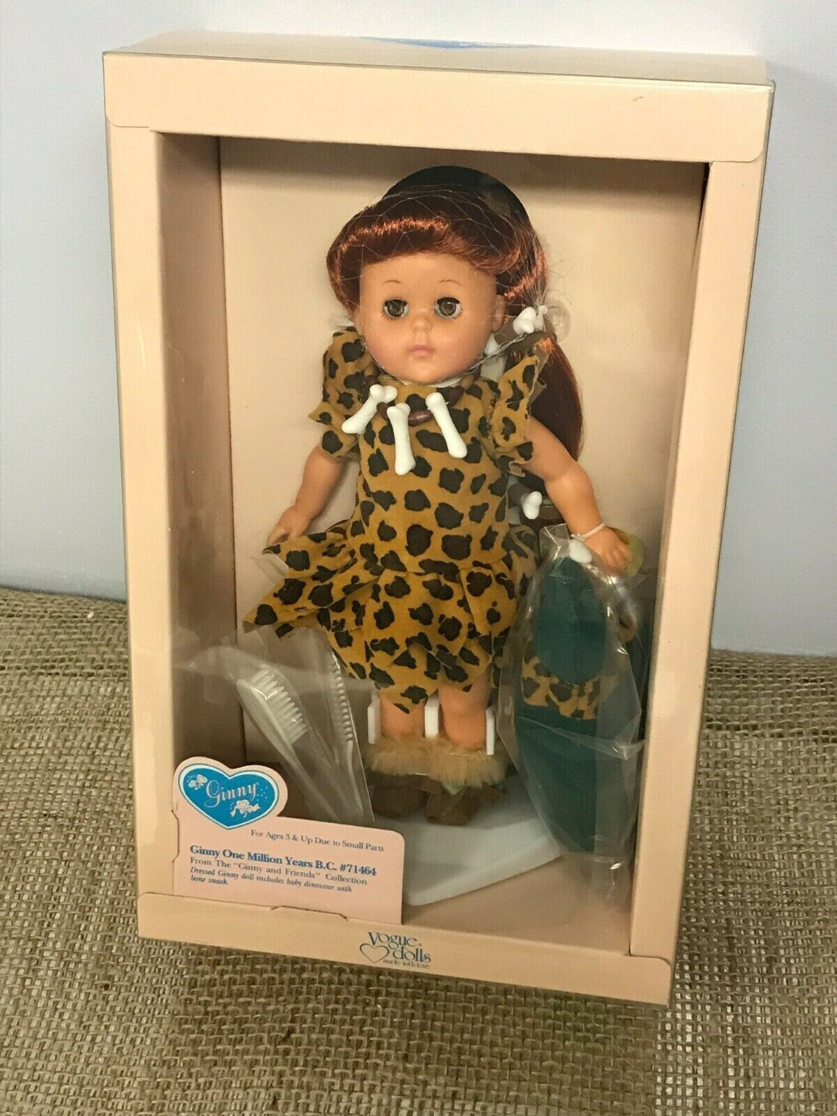 New In Box Dakin 1988 Ginny - Vogue Doll One Million Year B.C.