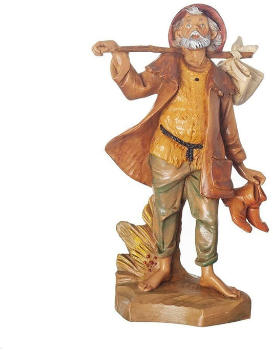 New In Box Fontanini 7.5" Scale Reuben the Traveler 52830