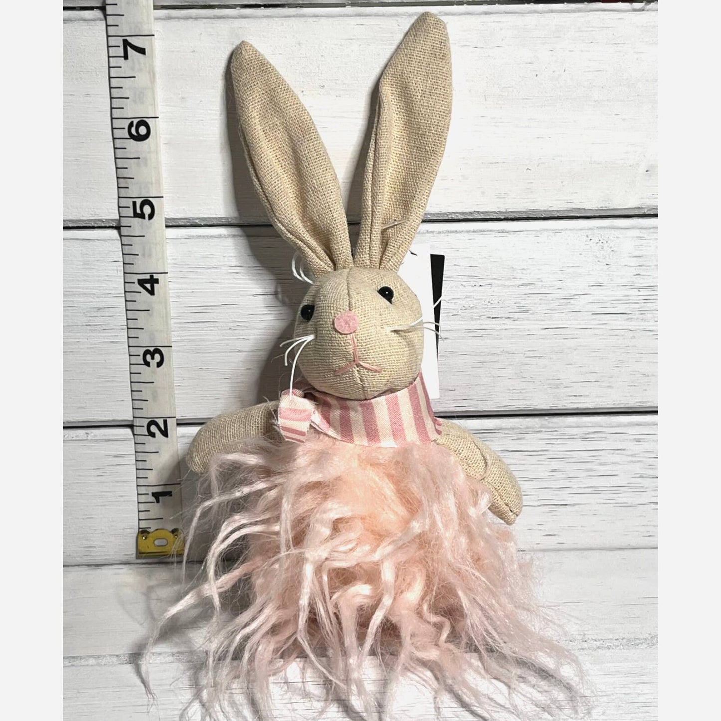 New Sullivans 7.5" Soft Easter Plush Pink Rabbit Ornament