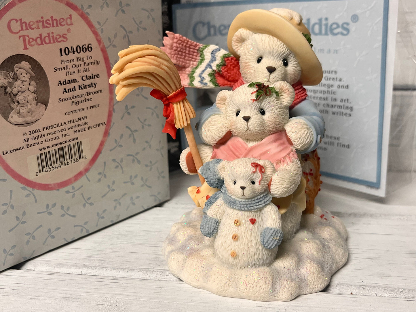 NIB 2002 Cherished Teddies Adam, Claire and Kirsty 104066