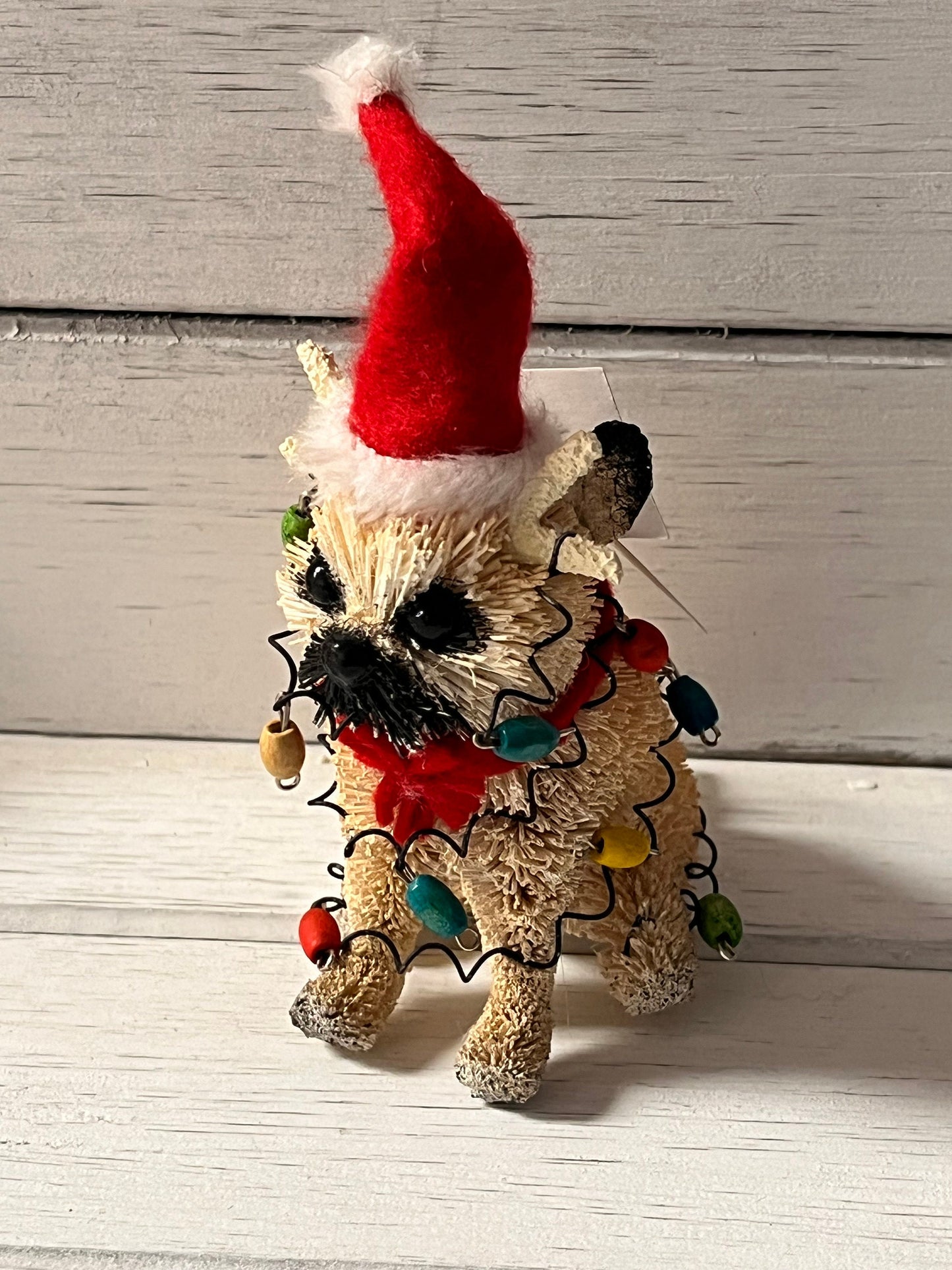 New Pottery Barn Bottlebrush Party Pug Ornament