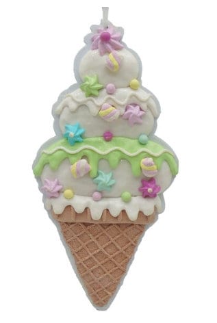 New December Diamonds Large 12" ice Cream Cone Ornament