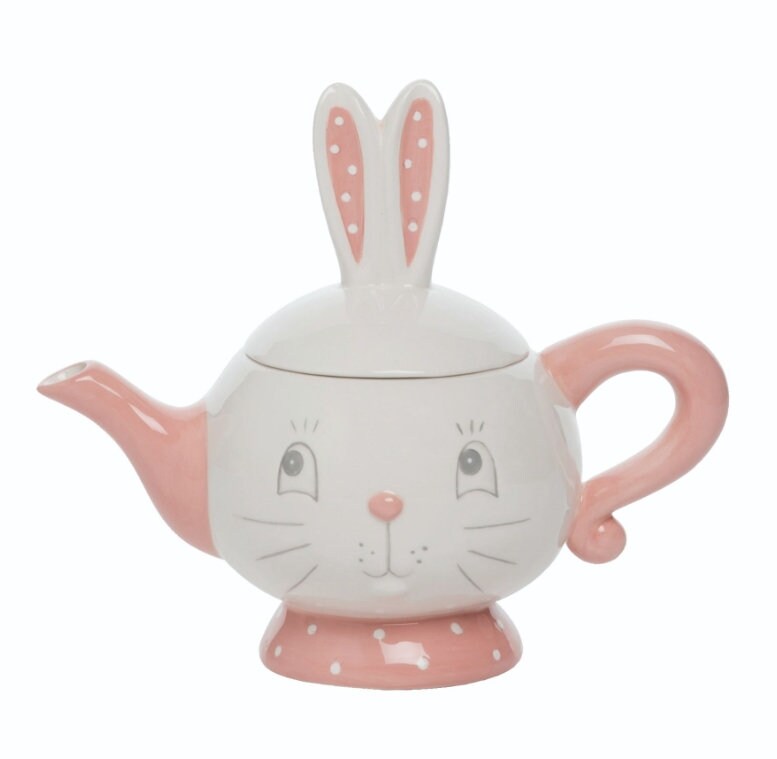 New Johanna Parker Easter Bunny Teapot 7.75" L x 4.75" W x 7.50" H