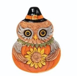 New johanna parker harvest critter plate owl