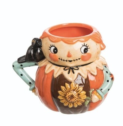 New johanna parker fall female scarecrow mug