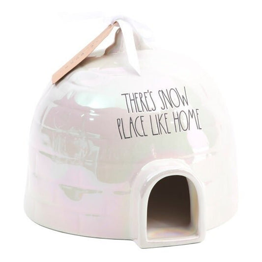 New rae dunn snow place like home lustrous igloo birdhouse 7in d x 6.5in h