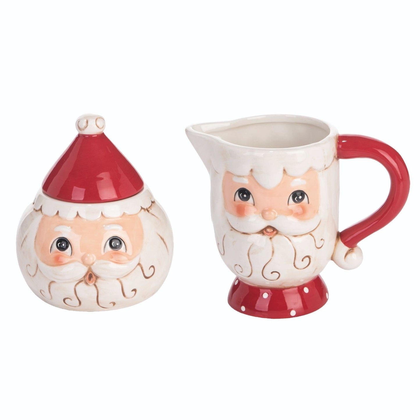 New johanna parker sugar & creamer set santa