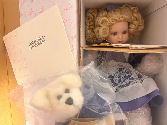 New in box marie osmond doll with boyds bear - beary best friends quite a pair limited edition of 25,000