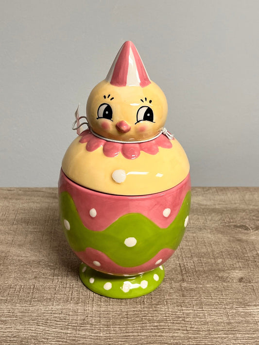 New johanna parker spring easter chick canister