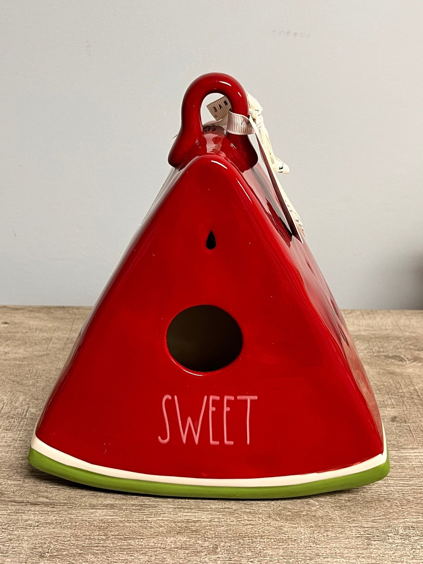 New rae dunn 8" sweet watermelon birdhouse